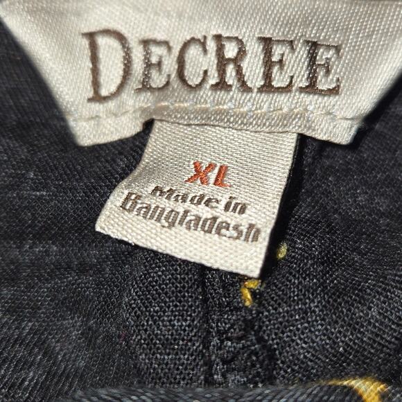 Decree Womens XL Shorts Flowy Gold Chain All Over Print Pockets Beach Festival - Picture 2 of 14